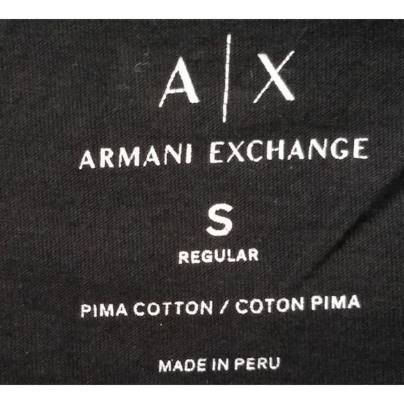 Armani Exchange Black T-Shirt Size Small - Picture 2 of 3